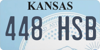 KS license plate 448HSB