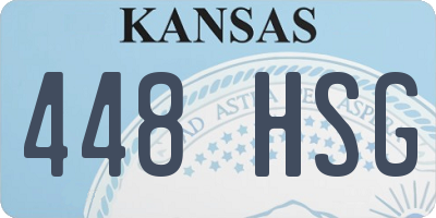 KS license plate 448HSG