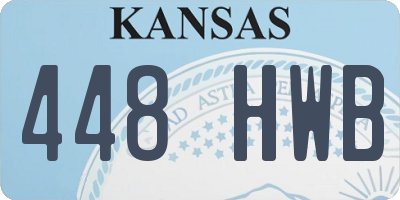 KS license plate 448HWB