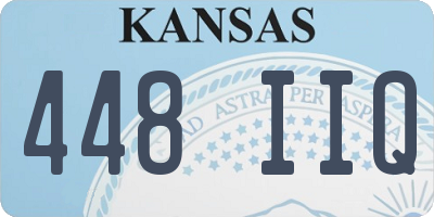 KS license plate 448IIQ