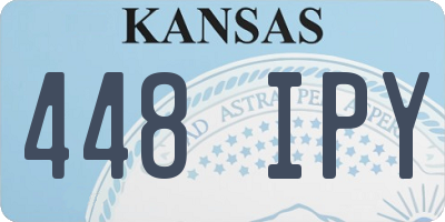 KS license plate 448IPY