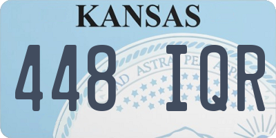 KS license plate 448IQR