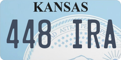 KS license plate 448IRA
