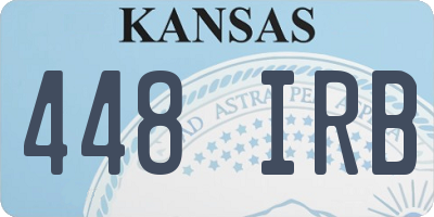 KS license plate 448IRB