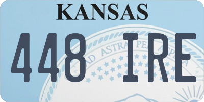 KS license plate 448IRE