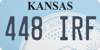 KS license plate 448IRF