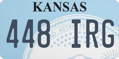 KS license plate 448IRG