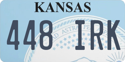 KS license plate 448IRK