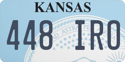 KS license plate 448IRO