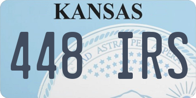 KS license plate 448IRS
