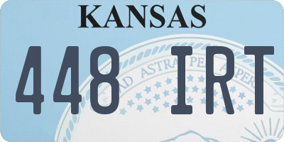 KS license plate 448IRT