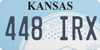 KS license plate 448IRX