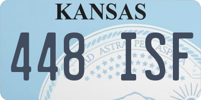 KS license plate 448ISF
