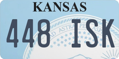 KS license plate 448ISK