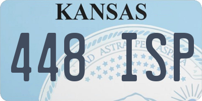 KS license plate 448ISP