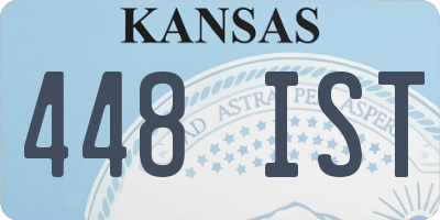 KS license plate 448IST