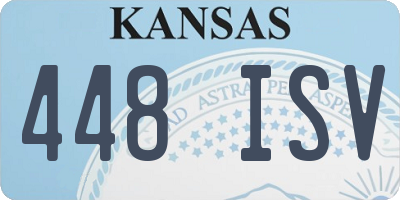 KS license plate 448ISV