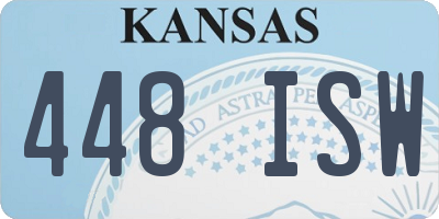 KS license plate 448ISW