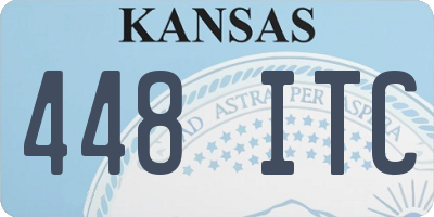KS license plate 448ITC