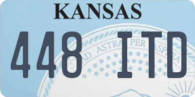KS license plate 448ITD