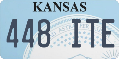KS license plate 448ITE