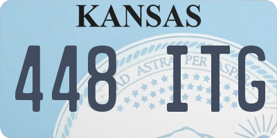 KS license plate 448ITG