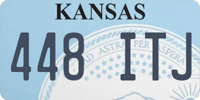 KS license plate 448ITJ