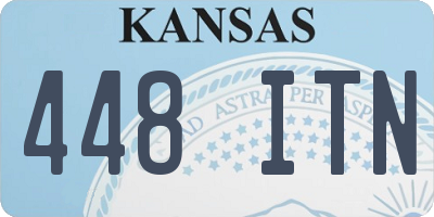 KS license plate 448ITN