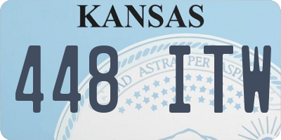 KS license plate 448ITW