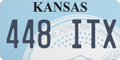 KS license plate 448ITX
