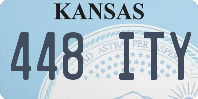 KS license plate 448ITY