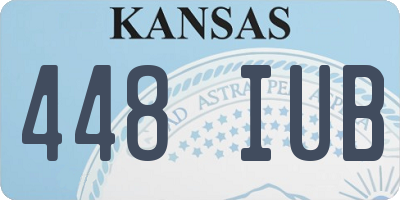 KS license plate 448IUB