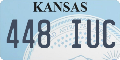 KS license plate 448IUC