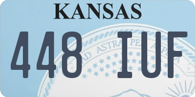 KS license plate 448IUF