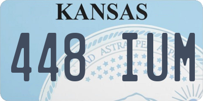 KS license plate 448IUM