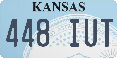 KS license plate 448IUT