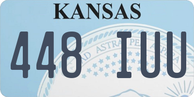 KS license plate 448IUU