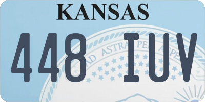 KS license plate 448IUV