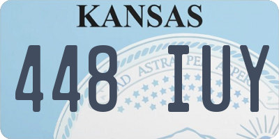 KS license plate 448IUY