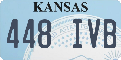 KS license plate 448IVB