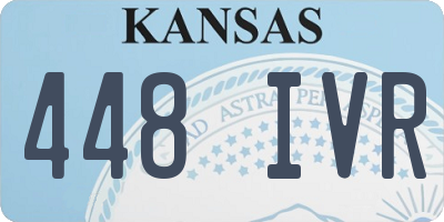 KS license plate 448IVR