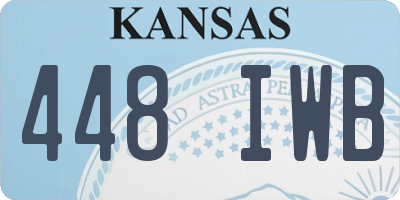KS license plate 448IWB
