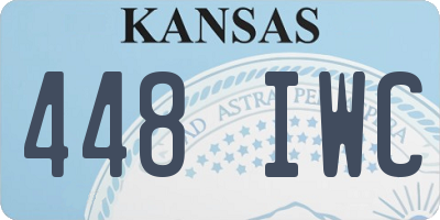 KS license plate 448IWC