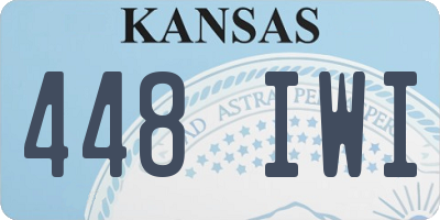 KS license plate 448IWI
