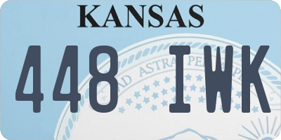 KS license plate 448IWK