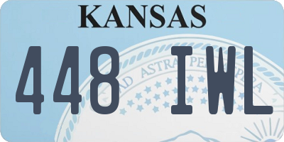 KS license plate 448IWL