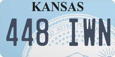 KS license plate 448IWN