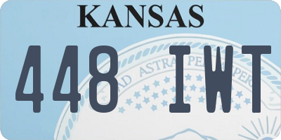 KS license plate 448IWT