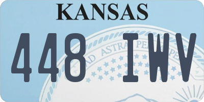 KS license plate 448IWV