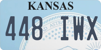 KS license plate 448IWX